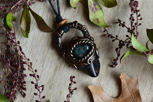 Garnet with Emerald and Prehnite Necklace