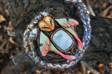 Barn Owl Chinese Moon Moth Forest Spirit with Moonstone Necklace