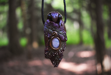 Emerging Moth Cocoon with Moonstone Necklace