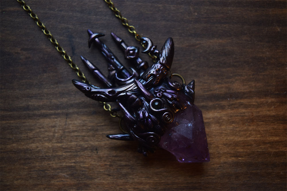 Dark Crystal - Castle of the Crystal Amethyst Necklace