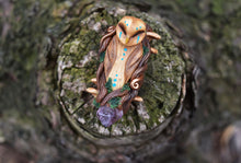 Woodland Owl Dread Bead with Amethyst - 10mm diameter hole