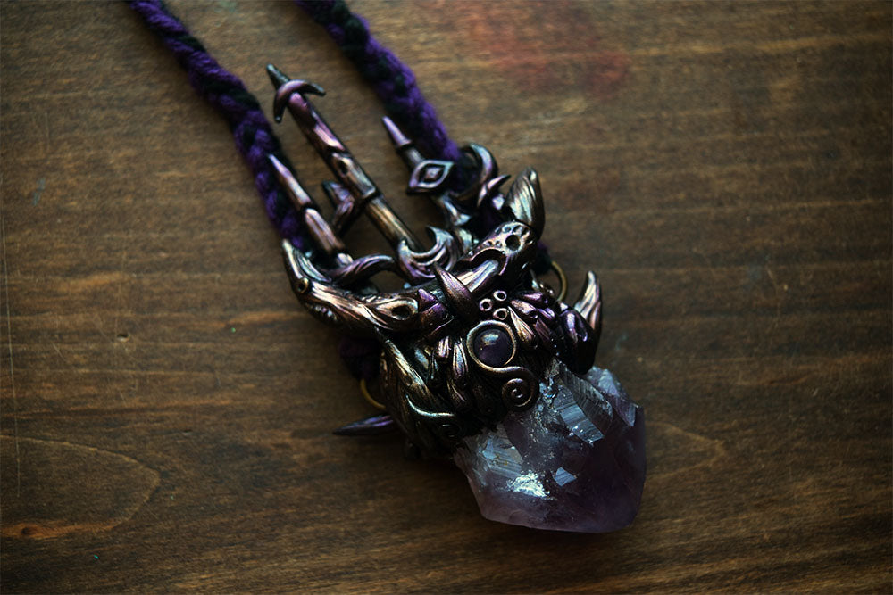 Dark Crystal - Castle of the Crystal Amethyst Necklace