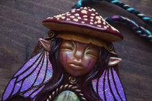 Fly Agaric Mushroom Faerie with Labradorite Necklace