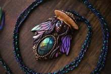 Fly Agaric Mushroom Faerie with Labradorite Necklace