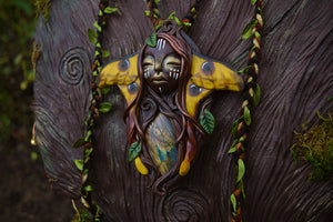 Comet Moth Goddess with Labradorite Necklace