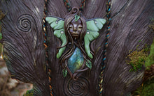 Luna Moth Goddess with Labradorite Necklace