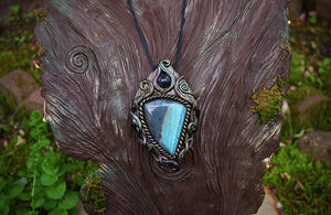 Labradorite with Iolite Sunstone Necklace