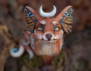 Monarch Butterfly Fox - 5.75" Sculpture