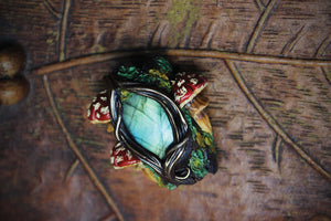 Labradorite Forest Loc Bead - 10mm Hole