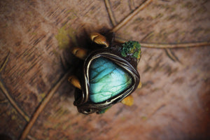 Labradorite Forest Loc Bead - 12mm Hole
