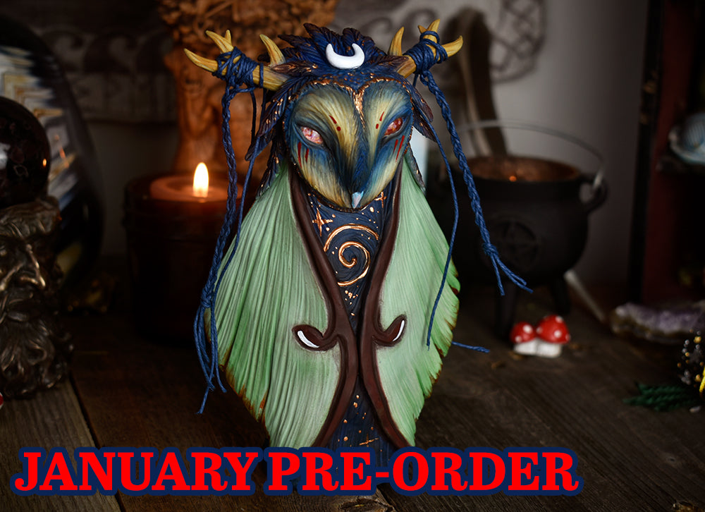 *JANUARY PRE-ORDER* XL Owl Moth Druid 6.5